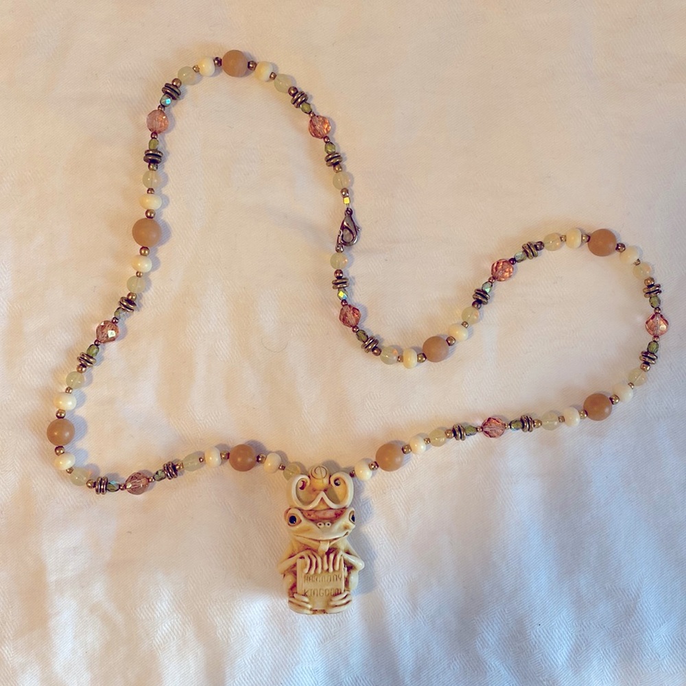 Harmony frog necklace with secret compartment